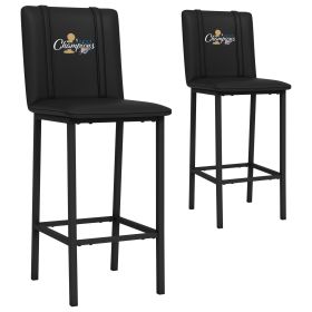 Bar Stool 500 with Oklahoma City Thunder 2025 Champions Logo Set of 2