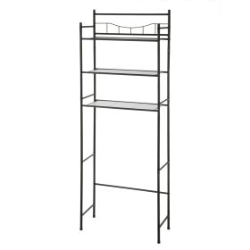 3-Shelf over the Toilet Steel Wall Mount Storage Shelf Unit, Black, Holds up to 30 lb Capacity