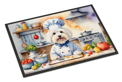 NEW Coton de Tulear The Chef Doormat Front Door Mat Indoor Outdoor Rugs for Entryway, Non Slip Washable Low Pile, 18H X 27W