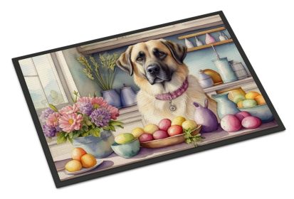 NEW Decorating Easter Anatolian Shepherd Dog Doormat Front Door Mat Indoor Outdoor Rugs for Entryway, Non Slip Washable Low Pile, 18H X 27W