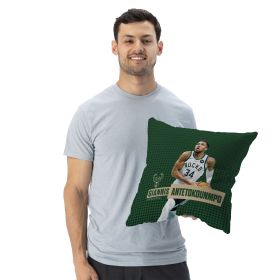 Milwaukee Bucks NBA Giannis Antetokounmpo Throw Pillow 18 x 18 inches