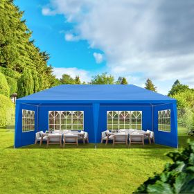 10x20ft Blue 6-sided Low-end Cooling Shed Iron PE Cloth (Color: Blue)