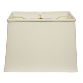 Slant Retro Rectangle Softback Lampshade With Washer Fitter, White (Color: White)