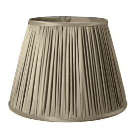 Slant Pencil Pleat Softback Lampshade With Washer Fitter, Ash (Color: Grey)