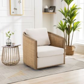 COOLMORE Swivel Barrel Chair, Comfy Round Accent Sofa Chair for Living Room, 360 Degree Swivel Barrel Club Chair, Leisure Arm Chair for Nursery, (Color: as Pic)