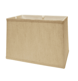 Retro Rectangle Softback Lampshade With Washer Fitter, Natural Fabric Lampshade For Table Lamps, 7x12 Top X 9x14 Bottom X 10.25 Height (Option: Cream)