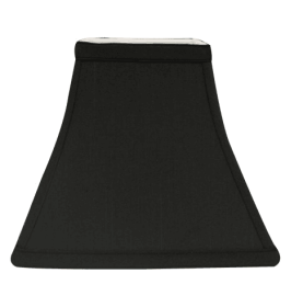Slant Square Bell Hardback Lampshade With Washer Fitter, Black With White Lining (Option: Black White)