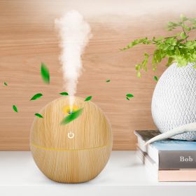USB Aroma Humidifier ESSential Oil Diffuser Ultrasonic Cool Mist Humidifier Air Humificador With 7 Color Change Air Humidifier Aroma Diffuser Ess (Option: Light Wood)